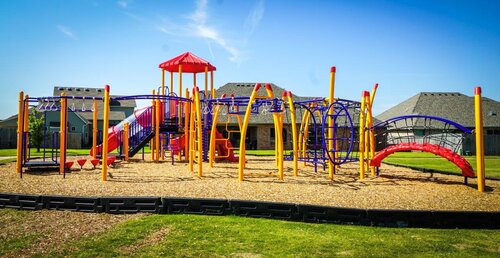 Playground and park in Highland Village neighborhood in Norman