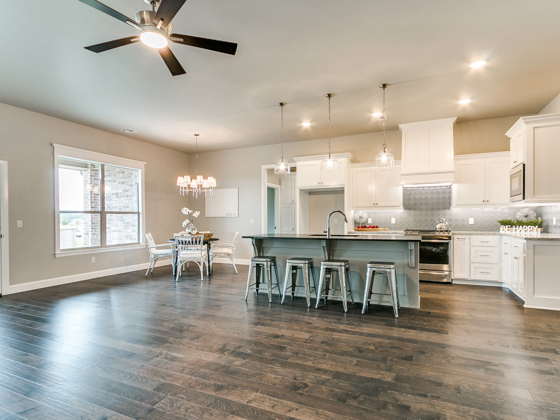 dining room, kitchen, kitchen design, interior design, open concept, new construction, interior design, homes in Norman, Norman OK